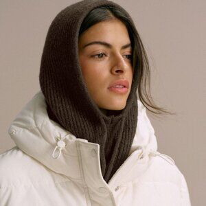 Adanola Knitted Balaclava - Coffee Bean
